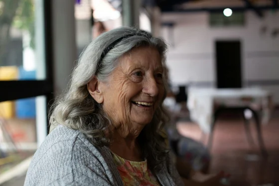 Relaxed, smiling patient